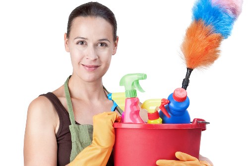 Professional carpet cleaning setup with equipment ready for service